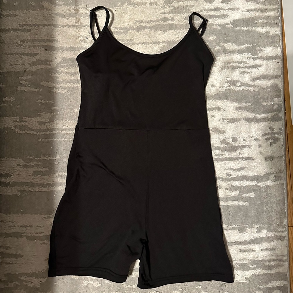Black fitness romper, small